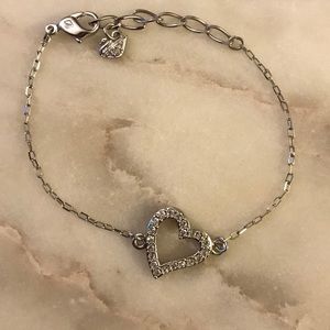 Swarovski crystal heart bracelet